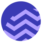 purple circle with mountain pattern